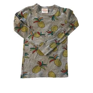 Hanna Andersson Unisex Pajama Top, Pineapple, size 6-7